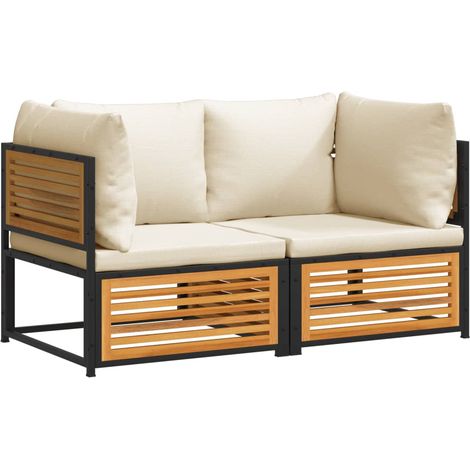 Maison Exclusive - 2-tlg. Garten-Sofa-Set mit Kissen Massivholz A