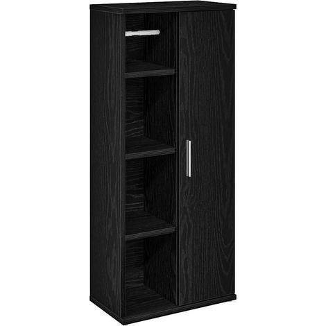 Maison Exclusive - Badezimmerschrank mit Rollenhalter Schwarz 39x