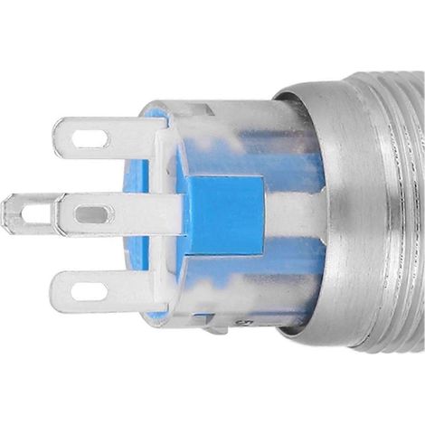 Bouton-poussoir de démarrage moteur étanche 12 V en acier inoxydable argenté (1/3)