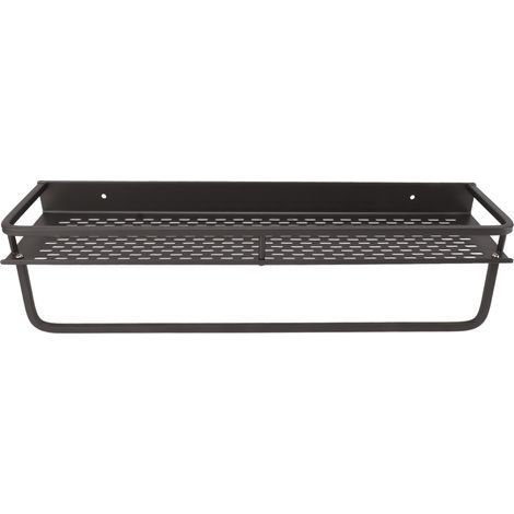 Grey shower shelf, easy to install, made of aluminum alloy, large capacity, bathroom accessory, 60 cm / 23.6 inches. (1/5)