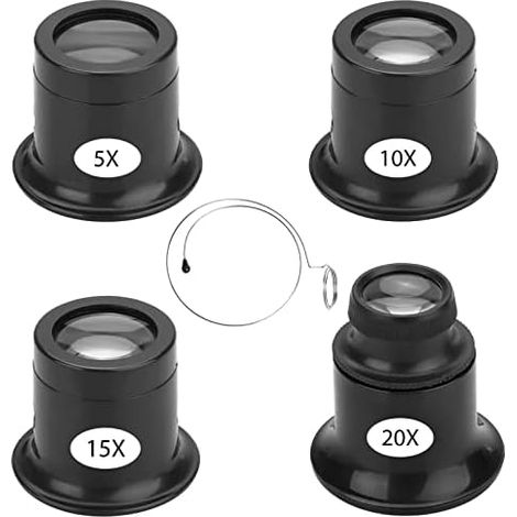 Loupe pour Horloger Oeil Oculaire Bijoutier Montre Horloge Réparation Outil Monoculaire 5X 10x 15x 20x Lectronique D'horloge Bijoux - (1/5)