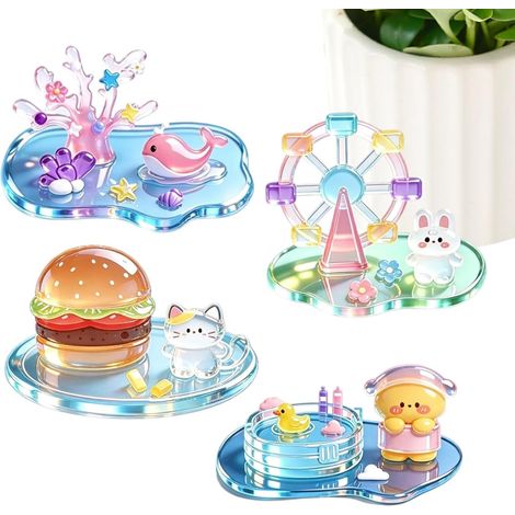 Autocollants 3D animaux empilables Décorations kawaii