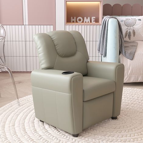 Fauteuil relax enfant gris en PU VAIANA (1/5)