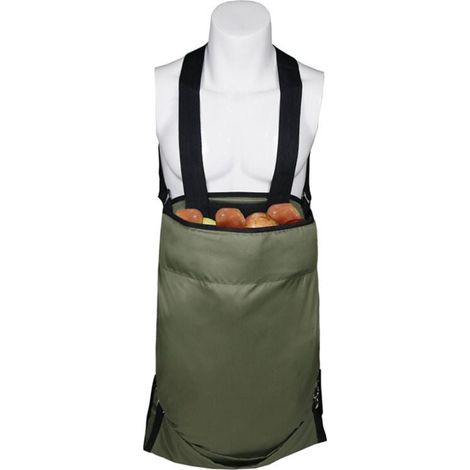 Jardin Fruit Cueillette Tablier - Grand Cueillir des Fruits Sac À Toute épreuve Tissu Oxford - Poches de Rangement Vertes pour Fruits (1/4)