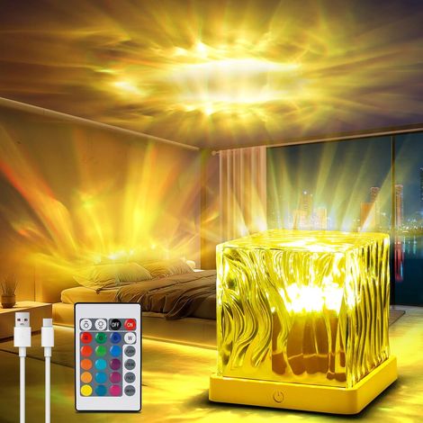 Lampe aurore boréale LED cube 3D, USB, 16 couleurs, télécommande, éclairage ambiance salon/chambre (1/5)