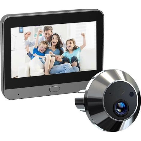 Mini Smart Life Tuya Digitaler Türspion 3MP 140° Weitwinkel Schwarz (1/5)