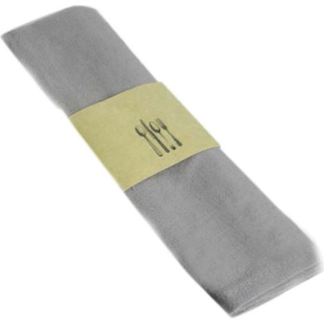 Serviettes en lin, usage cuisine, serviettes en tissu gris (1/4)