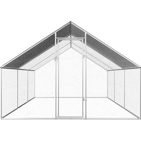 Maison Exclusive - Poulailler d'extérieur 2,75 x 6 x 1,92 m Acier galvanisé (1/5)