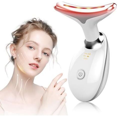 Appareil Anti Rides Visage, 3 Modes EMS Appareil de Gua Sha Visage, Appareil de Massage Visage 7 Couleurs, Chauffable 45°C Guasha Pour Visage Instrument, Double Menton Raffermissant et Liftant, noir (1/5)
