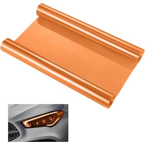 Scheinwerferfolie Orange 30x120cm Hitzebeständig Selbstklebend Tönungsfolie (1/5)