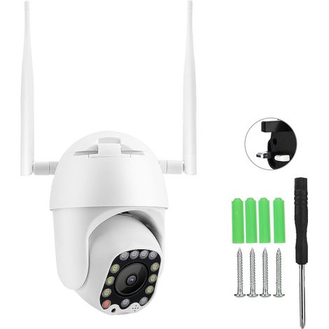 Caméra de surveillance WiFi PTZ 1080P 2.5 pouces, 13 LED, extérieur IP65, dôme rotatif, alimentation 110-240V (UK) (1/5)