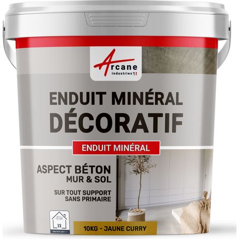 Enduit décoratif, mural et sol, rénovation, chambre, cuisine, salle de bain - 10 kg Curry - ARCANE INDUSTRIES