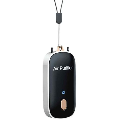 1 purificateur d'air portable, collier purificateur d'air rechargeable, mini purificateur d'air pour chambre ou voiture (1/5)