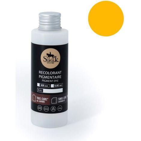 Pittura Pelle/Similpelle (125ml, 19-GIALLO) - SOFOLK - Manutenzione per Sedile e Volante di Auto, Divano, Scarpe (1/4)