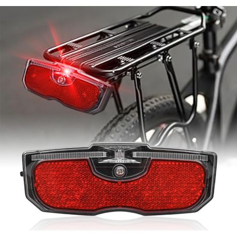 Fanale posteriore per bicicletta in due pezzi, in acrilico ABS, luce di segnalazione universale per mountain bike, senza batterie. (1/5)