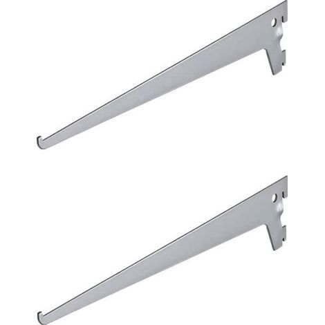 Équerre console rigide aluminium gris 350mm – Épaisseur 2,5mm – Capacité charge 55kg – Support pour étagère et meuble (1/2)