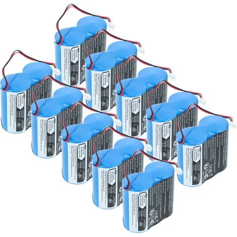 vhbw 10x Battery Replacement for Siemens E-1574 for Measuring Devices, Flowmeter (27000 mAh, 3.6 V, Li-MnO2)