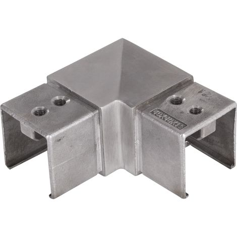 IAM DESIGN Eckbogen für Nutrohr eckig 40 x 40 x 1,5 mm,Edelstahl geschliffen V4A