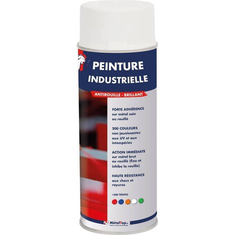 Peinture Industrielle - Brun terre de sienne - RAL 8001 - Bombe 400 ml - Métaltop