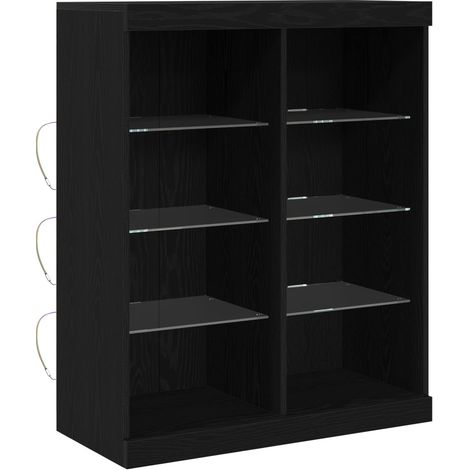 Maison Exclusive - Madia LED Rovere Nero 81 x 37 x 100 cm Legno ingegnerizzato