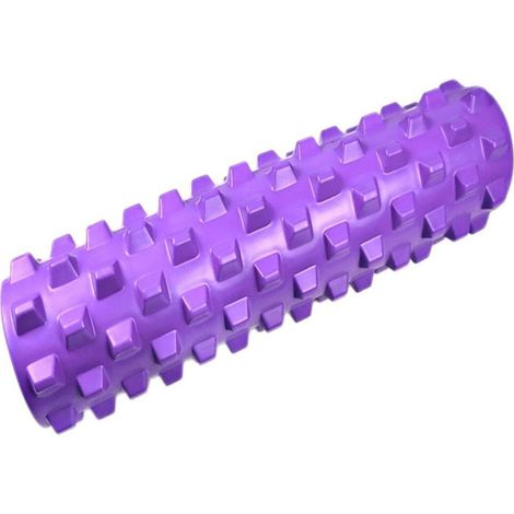 Rouleau de yoga de 26 cm pour massage du dos, bloc de yoga, équipement d'exercice pour la maison, violet, 30 cm.
