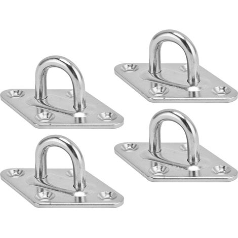Lot de 4 crochets de fixation murale/plafond en acier inoxydable 304 pour balançoires, hamacs et décorations (1/5)