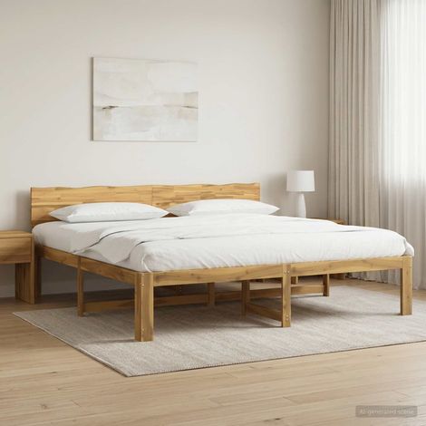 Cama doble con cabecero ROSTOCK Blanco 180 x 200 cm (1/5)