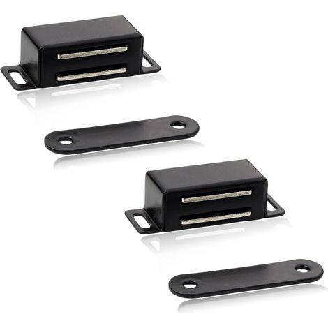Catch Magnetique Porte - Acier Inoxydable - Force Magnetique Renforcée - Pour Armoire Tiroir Fenetre Porte Coulissante - 2 Pièces (1/5)