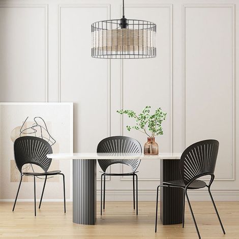 Lampada a sospensione in rattan Balder