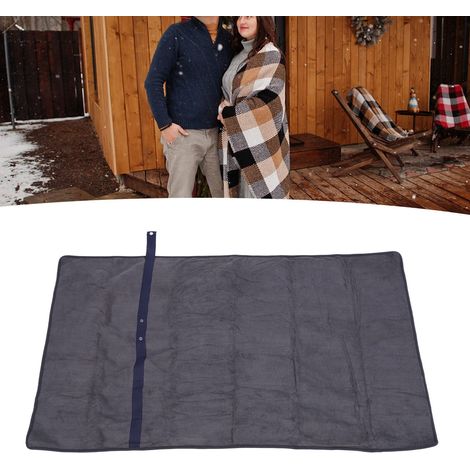 Couverture chauffante USB, châle/couverture électrique à température contrôlée, couverture électrique multifonctionnelle pour chauffer et réchauffer, gris foncé. (1/5)