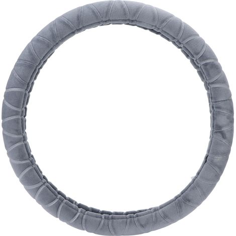 15 Pouces Housse de Volant Universelle Antidérapante Douce Protection Accessoire Intérieur pour Hiver Gris Chaud (1/5)