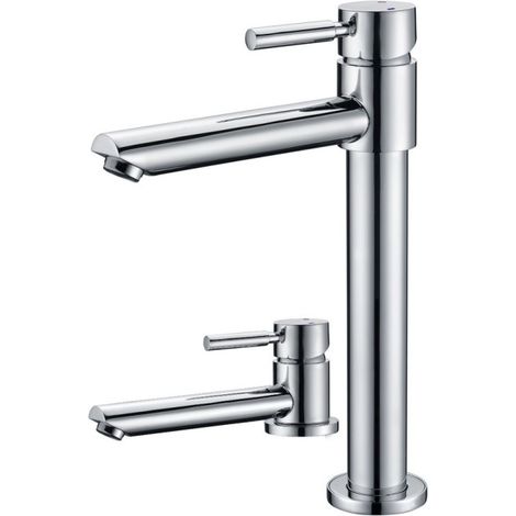Mitigeur évier télescopique DOLO spécial sous-fenêtre hauteur totale 30 cm replié 9 cm - THEWA DOL11SCOPE