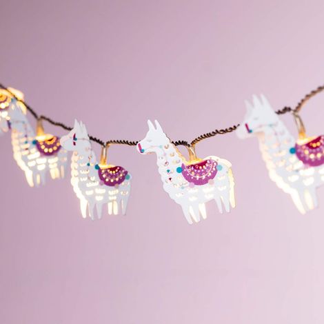 Guirlande Lumineuse Enfant Lamas à 10 Micro LED Blanc Chaud (1/3)