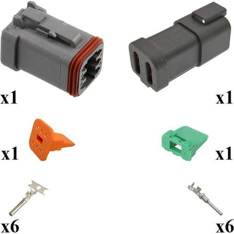 Kit Connecteur DT series Mâle female 6 Voies E003