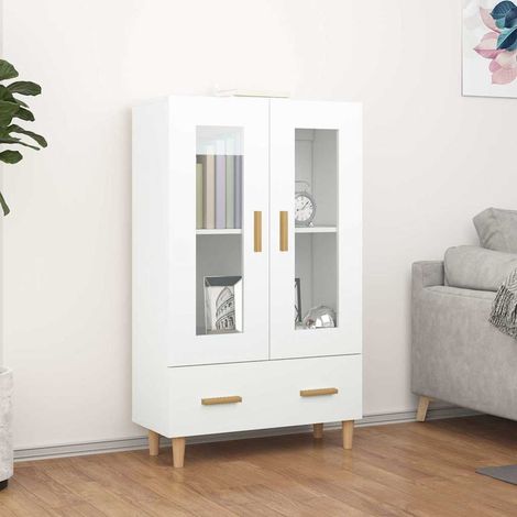 Buffet - Armoire de rangement Enfilade Blanc 70x31x115 cm Bois d'ingénierie BV202664 - BonneVie (1/5)