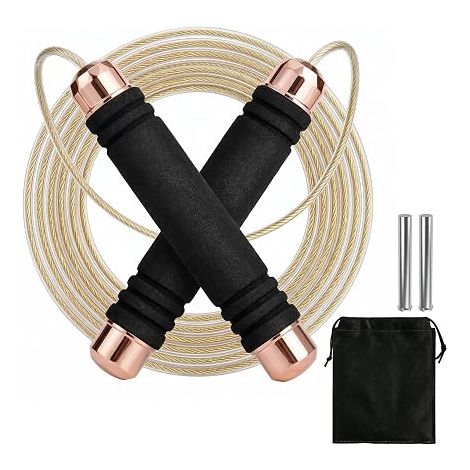 Skipping Rope for Adult with Weight Adjustment 240g, Skipping Rope for Adult with 3m Adjustable Length, PVC Rope, Skipping Rope for Fitness, Endurance (1/5)