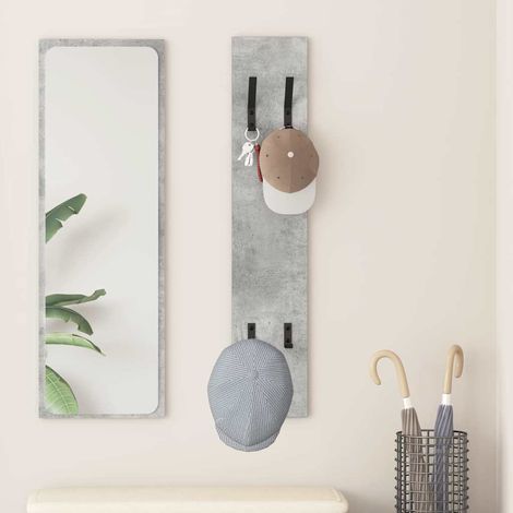 Perchero de pared Gris Concreto 20 x 1,5 x 100 cm