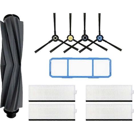 Pièces détachées et accessoires pour aspirateur robot SSRA1 : brosse rotative en silicone, brosse latérale, filtre HEPA (1/5)