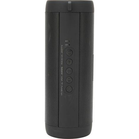 Bluetooth-Stereo-Lautsprecher mit Geräuschunterdrückung, wasserdicht und tragbar, mit eingebauter Taschenlampe für Camping und Zuhause (schwarz) (1/5)