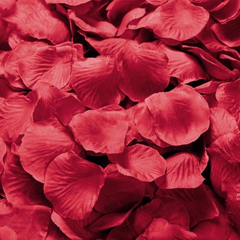 Tophances Lot de 5 500 pétales de Rose artificiels en Tissu Non tissé pour décoration Romantique de Mariage Saint-Valentin, Rouge foncé, 5.5 5.5cm (1/5)