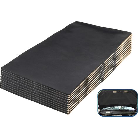 Mousse d'Isolation Acoustique, Matériau en Mousse de Caoutchouc, Dimensions 50cm x 30cm x 0.8cm, Compatibilité Universelle, Stabilité Température de -40°C à +100°C, 9 Pièces Incluses (1/5)