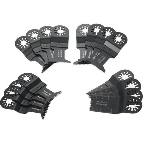 SABIR 16-teiliges Kombinations-Oszillationssägeblatt-Multifunktionswerkzeug-Set für FEIN Multimaster, Makita, Bosch, Rockwell, Sonicraft, Worx Multifunktionswerkzeugzubehör, Netzsäge (1/5)
