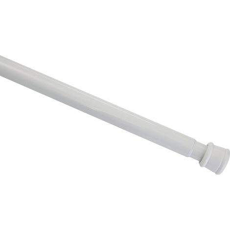Tie de tension extensible en métal, montage sans vis ni forage, diamètre: 23 mm - 26 mm (blanc) (1/5)