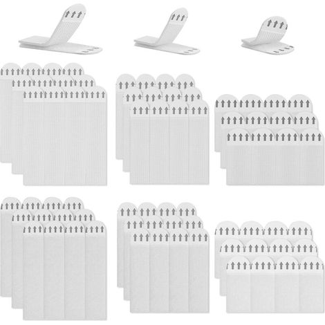 36 Pairs Picture Hanging Strips, No-Drill Picture Hanging, Suspension Strips, Double-Sided Hook and Loop Mounting Tapes for Hanging Frames, Mirrors, Clocks, (1/5)