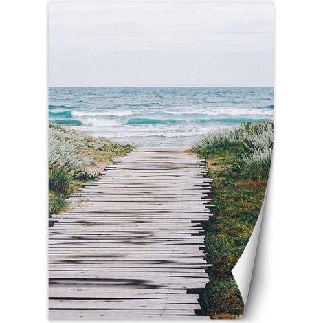 Papier peint Pont piétonnier au bord de la mer 100x140 (1/5)