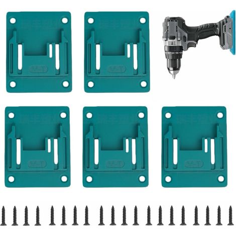 Werkzeughalter – 5-teilig – Makita 18V Bohrmaschine – mit 20 Schrauben – Wandmontage – Werkzeughalter – Wandhalterung für Elektrowerkzeuge – für die Werkstatt – 5-teilig (1/2)