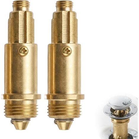 Lot de 2 Bondes,Laiton,Système Click Clack,Filetage Standardisé,28mm,Salle de Bain