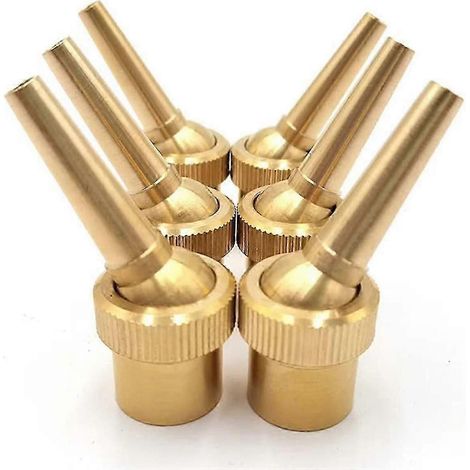 2025 6pcs 1/2inch DN15 Brass Fountain Nozzle Adjustable Direction Jet Water SprayHead for Landscaping Use (1/5)