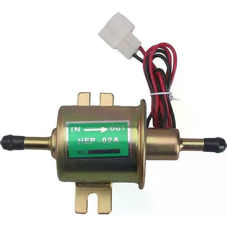 12V Niederdruck-Elektrokraftstoffpumpe mit Befestigungsschraube und Universalkabel für Diesel, Benzin und Benzin HEP-02A für Auto-, Motorrad- und ATV-Vergaser (1/5)
