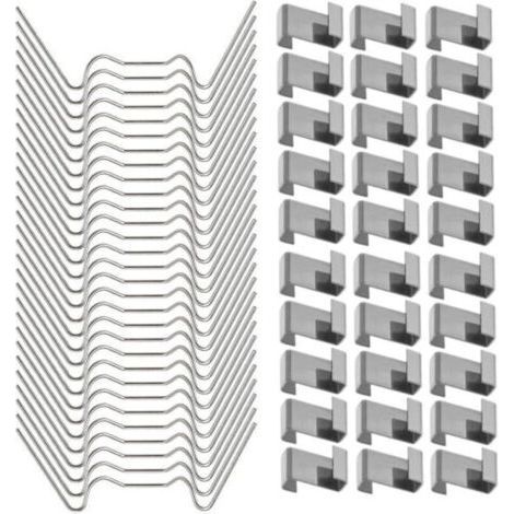 100pcs Glass Greenhouse Clamp Clips, Stainless Steel Greenhouse Window Clamps (1/5)